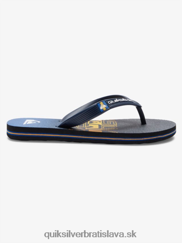 8-16 molokai žabky Quiksilver chlapci B80HXR2027 čierna/oranžová