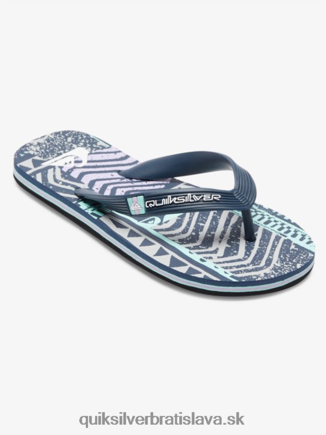 8-16 molokai žabky Quiksilver chlapci B80HXR2028 čierna/sivá