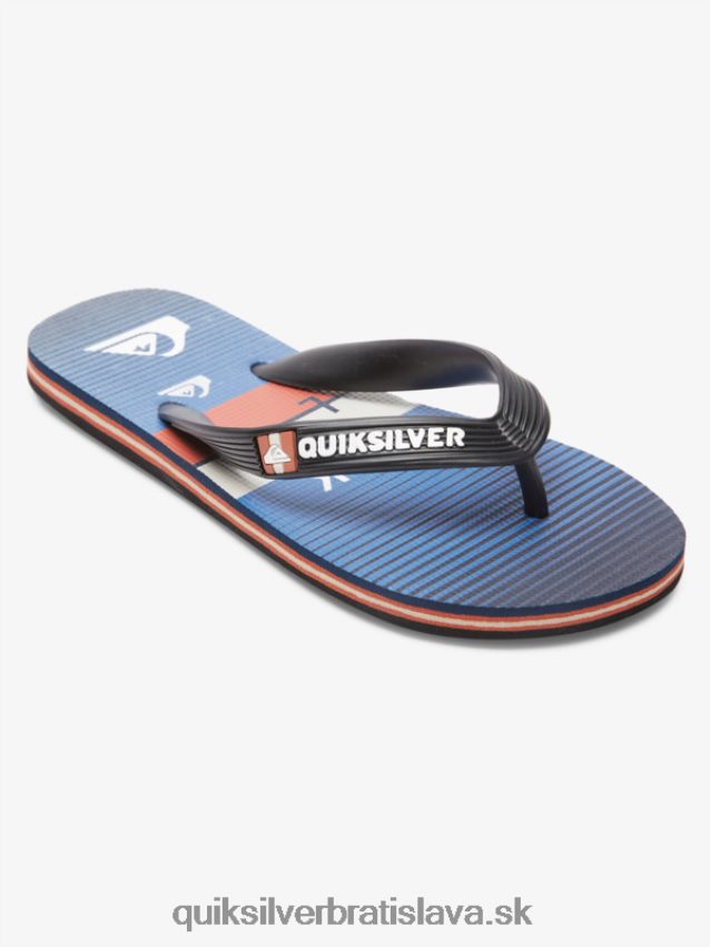8-16 molokai žabky Quiksilver chlapci B80HXR2030 čierna/modrá