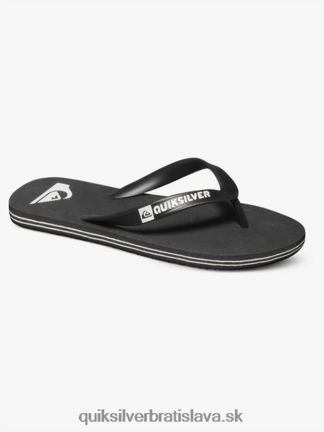 8-16 molokai žabky Quiksilver chlapci B80HXR2106 čierna biela