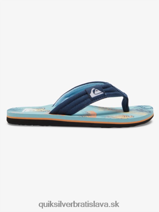 8-16 molokai ležiace sandále Quiksilver chlapci B80HXR1991 modrá 2