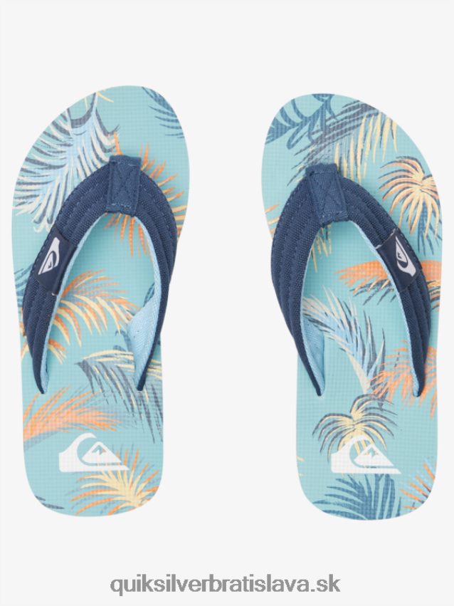 8-16 molokai ležiace sandále Quiksilver chlapci B80HXR1991 modrá 2