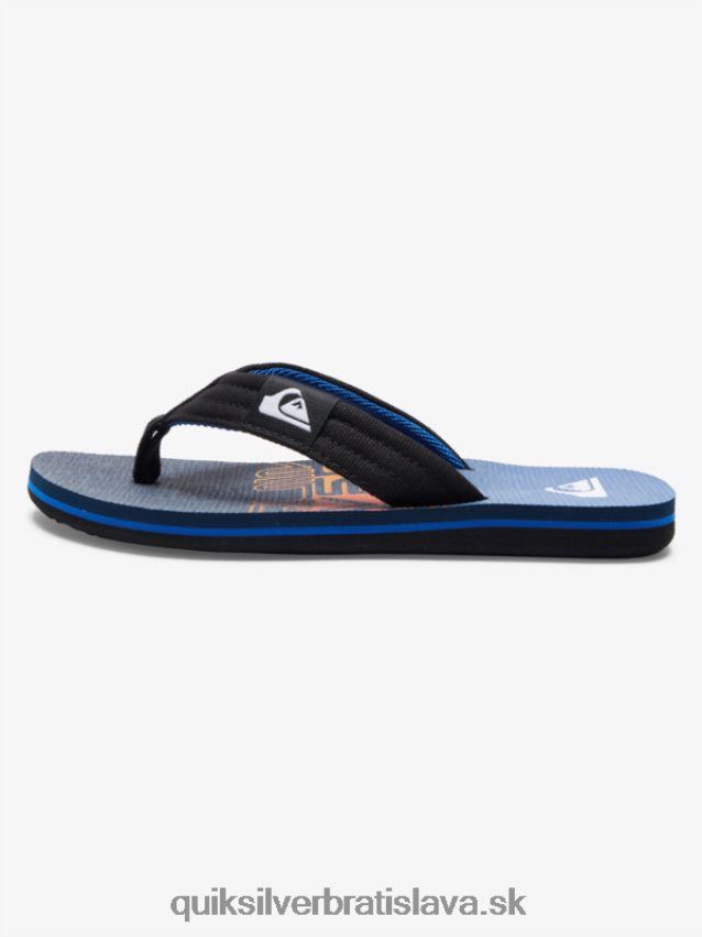 8-16 molokai ležiace sandále Quiksilver chlapci B80HXR1998 modrá 6