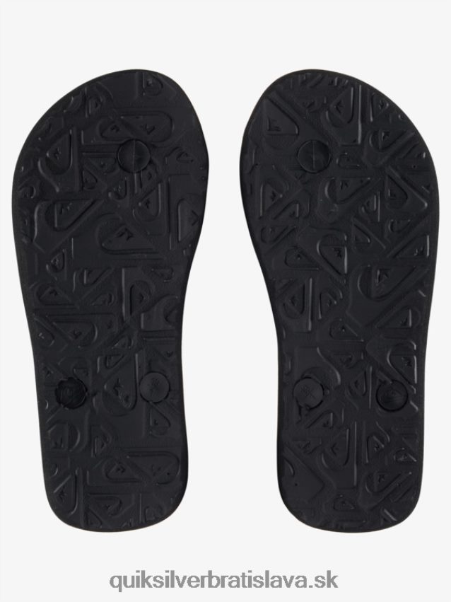 8-16 molokai panelové žabky Quiksilver chlapci B80HXR2206 čierna/oranžová/sivá