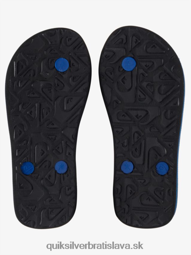 8-16 molokai panelové žabky Quiksilver chlapci B80HXR2207 čierna/modrá/sivá