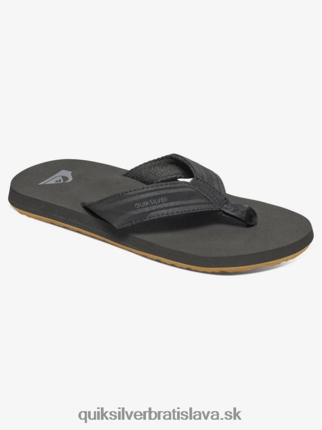 8-16 monkey wrench sandals Quiksilver chlapci B80HXR2285 čierna/hnedá