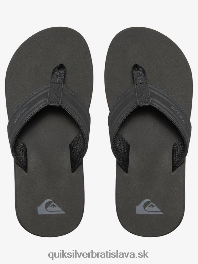 8-16 monkey wrench sandals Quiksilver chlapci B80HXR2285 čierna/hnedá