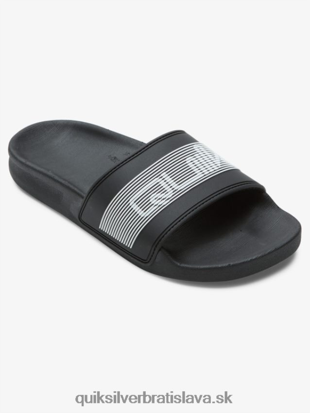 Sklzové sandále 8-16 rivi wordmark Quiksilver chlapci B80HXR2161 čierna