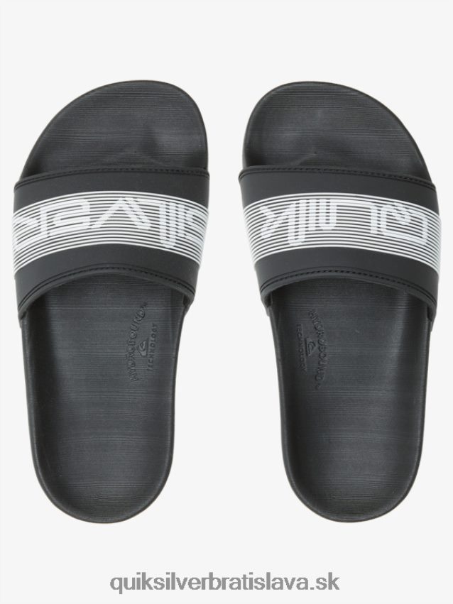 Sklzové sandále 8-16 rivi wordmark Quiksilver chlapci B80HXR2161 čierna