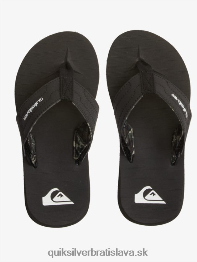 Vypínacie sandále carver 8-16 Quiksilver chlapci B80HXR2210 čierna/hnedá