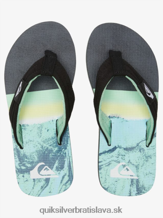 Základné sandále molokai pre mládež 8-16 Quiksilver chlapci B80HXR2249 zelená 1