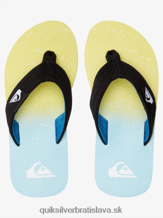 Základné sandále molokai pre mládež 8-16 Quiksilver chlapci B80HXR2252 modrá/žltá