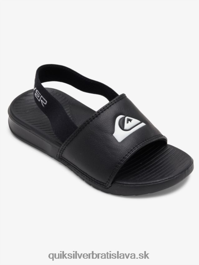 svetlé pobrežné remienkové sandále Quiksilver chlapci B80HXR2163 čierna biela