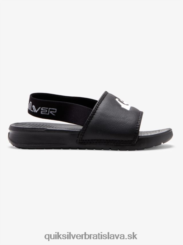 svetlé pobrežné remienkové sandále Quiksilver chlapci B80HXR2163 čierna biela