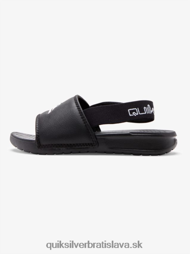 svetlé pobrežné remienkové sandále Quiksilver chlapci B80HXR2163 čierna biela