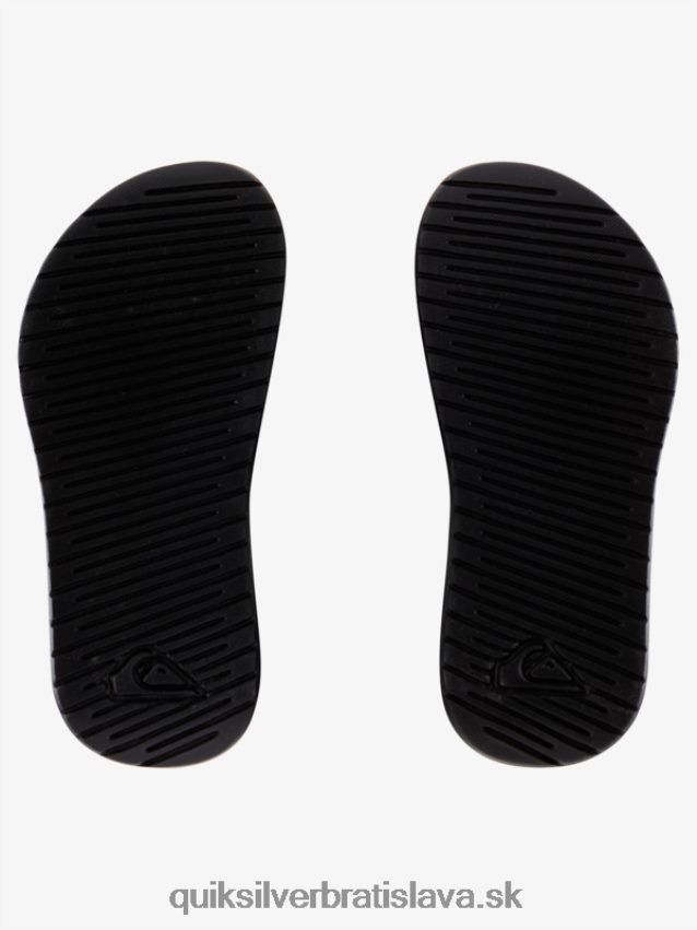 svetlé pobrežné remienkové sandále Quiksilver chlapci B80HXR2163 čierna biela
