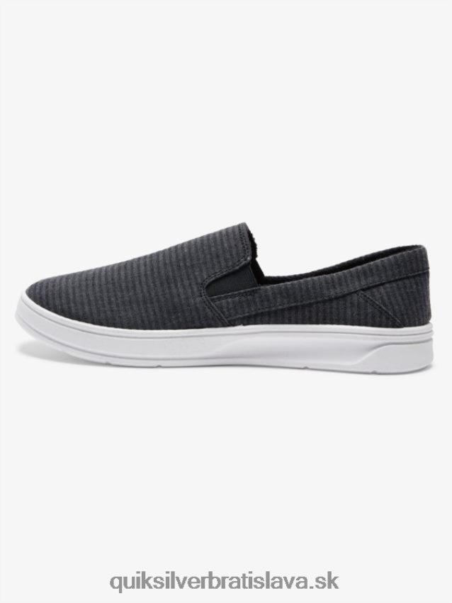 harbor wharf slip-on topánky Quiksilver muži B80HXR1288 čierna