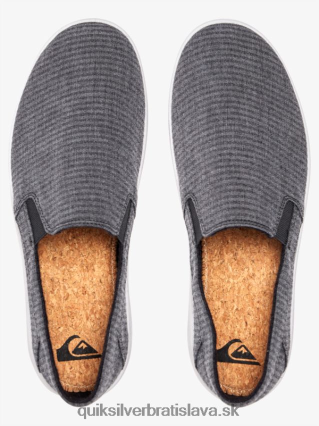 harbor wharf slip-on topánky Quiksilver muži B80HXR1288 čierna
