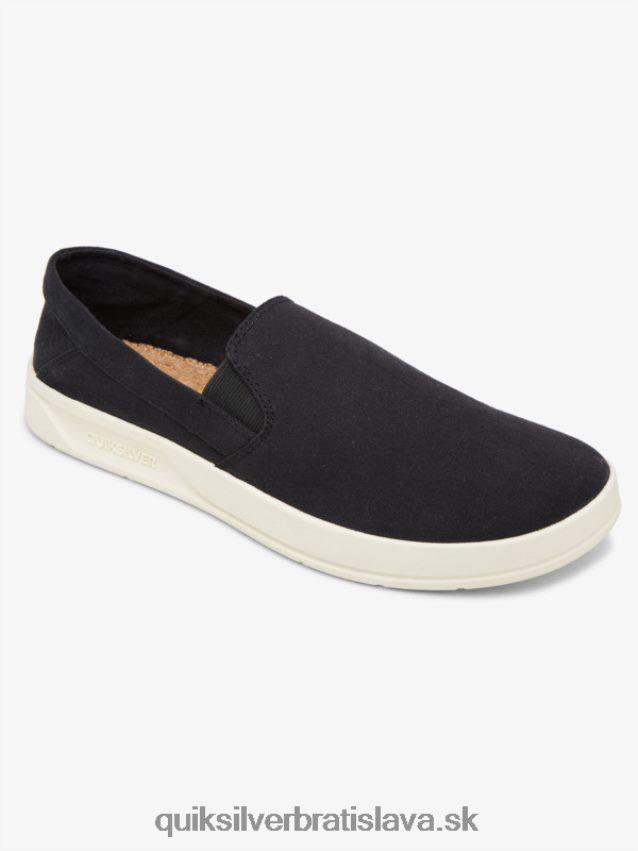 harbor wharf slip-on topánky Quiksilver muži B80HXR1290 čierna biela
