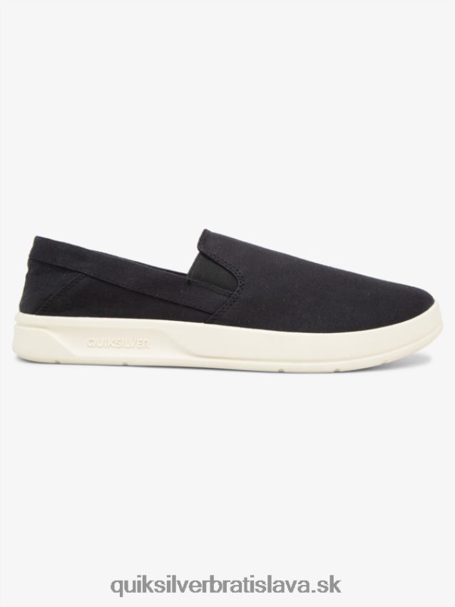 harbor wharf slip-on topánky Quiksilver muži B80HXR1290 čierna biela