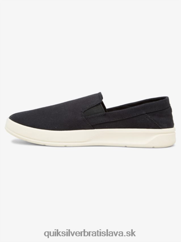 harbor wharf slip-on topánky Quiksilver muži B80HXR1290 čierna biela