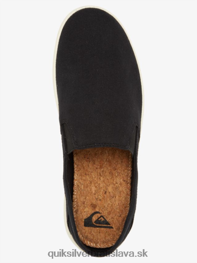 harbor wharf slip-on topánky Quiksilver muži B80HXR1290 čierna biela