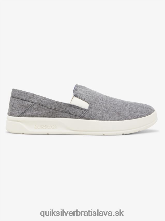 harbor wharf slip-on topánky Quiksilver muži B80HXR1291 šedá/biela