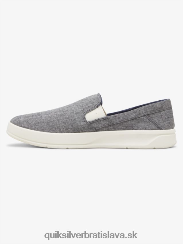 harbor wharf slip-on topánky Quiksilver muži B80HXR1291 šedá/biela