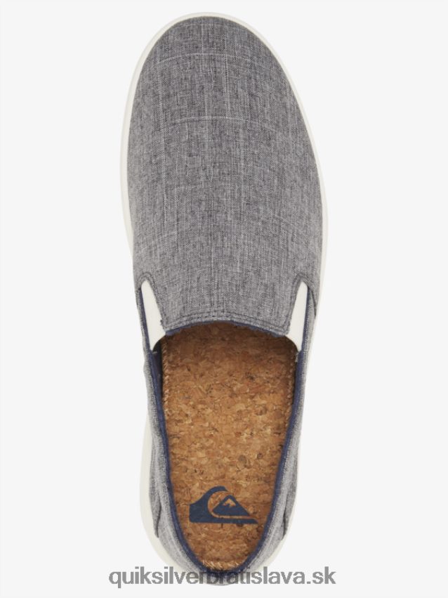 harbor wharf slip-on topánky Quiksilver muži B80HXR1291 šedá/biela