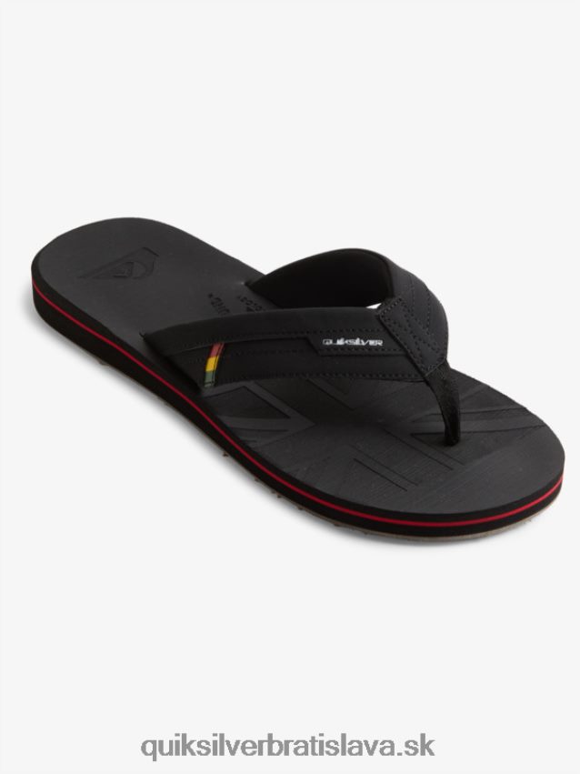 Island Oasis squish slide sandále Quiksilver muži B80HXR1155 čierna