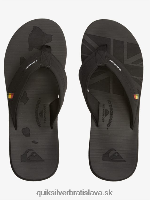 Island Oasis squish slide sandále Quiksilver muži B80HXR1155 čierna