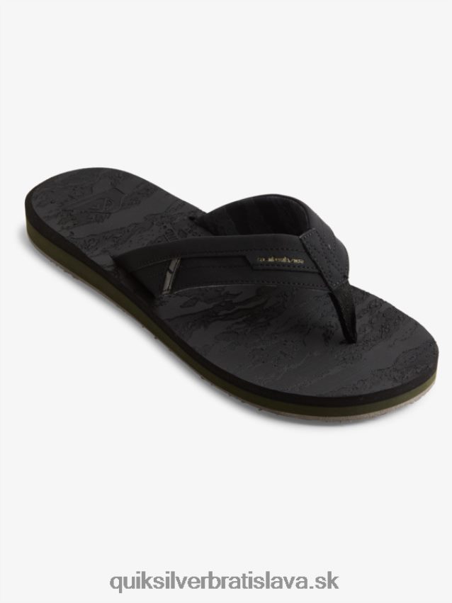 Island Oasis squish slide sandále Quiksilver muži B80HXR1156 čierna