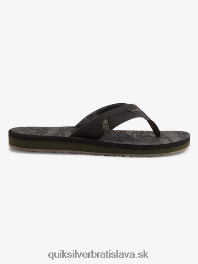 Island Oasis squish slide sandále Quiksilver muži B80HXR1156 čierna
