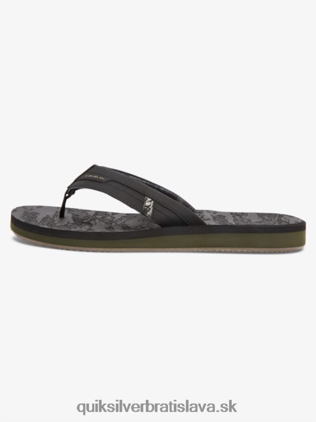Island Oasis squish slide sandále Quiksilver muži B80HXR1156 čierna