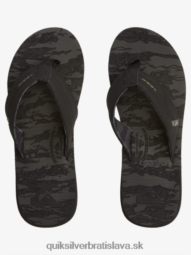 Island Oasis squish slide sandále Quiksilver muži B80HXR1156 čierna