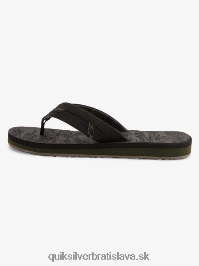 Island Oasis squish slide sandále Quiksilver muži B80HXR1156 čierna