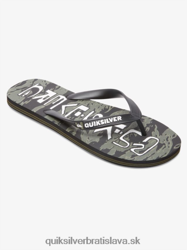 žabky na kvapkanie kyseliny molokai Quiksilver muži B80HXR1776 čierna/zelená