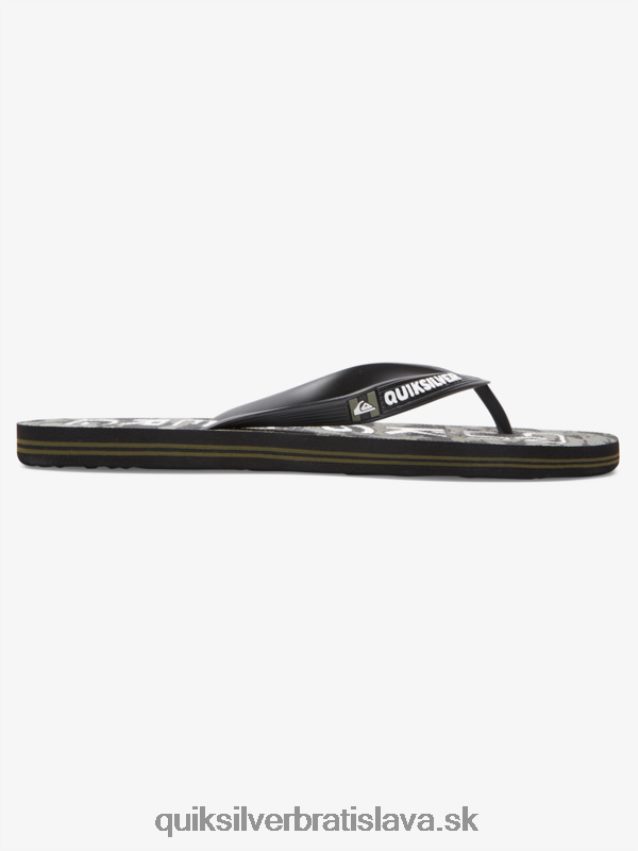 žabky na kvapkanie kyseliny molokai Quiksilver muži B80HXR1776 čierna/zelená