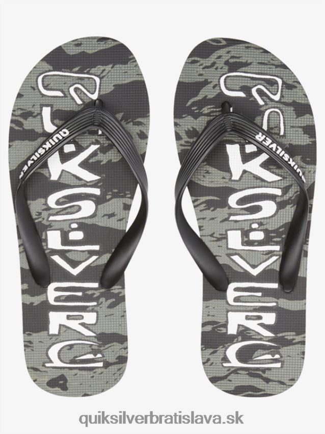 žabky na kvapkanie kyseliny molokai Quiksilver muži B80HXR1776 čierna/zelená