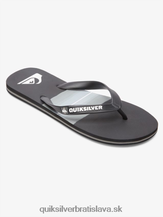 žabky s odtieňom živice molokai Quiksilver muži B80HXR1788 čierna/sivá