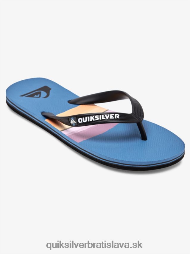 žabky s odtieňom živice molokai Quiksilver muži B80HXR1789 čierna/modrá/sivá