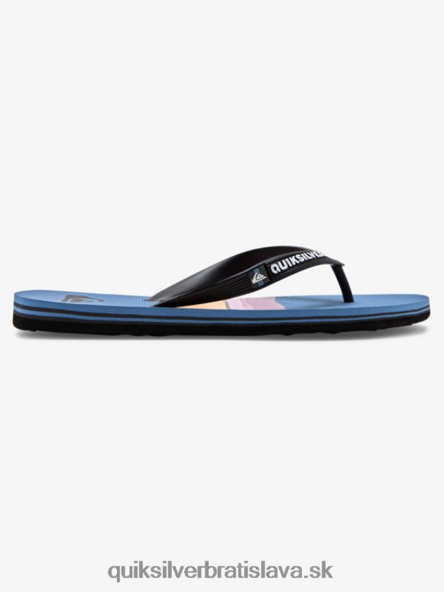 žabky s odtieňom živice molokai Quiksilver muži B80HXR1789 čierna/modrá/sivá