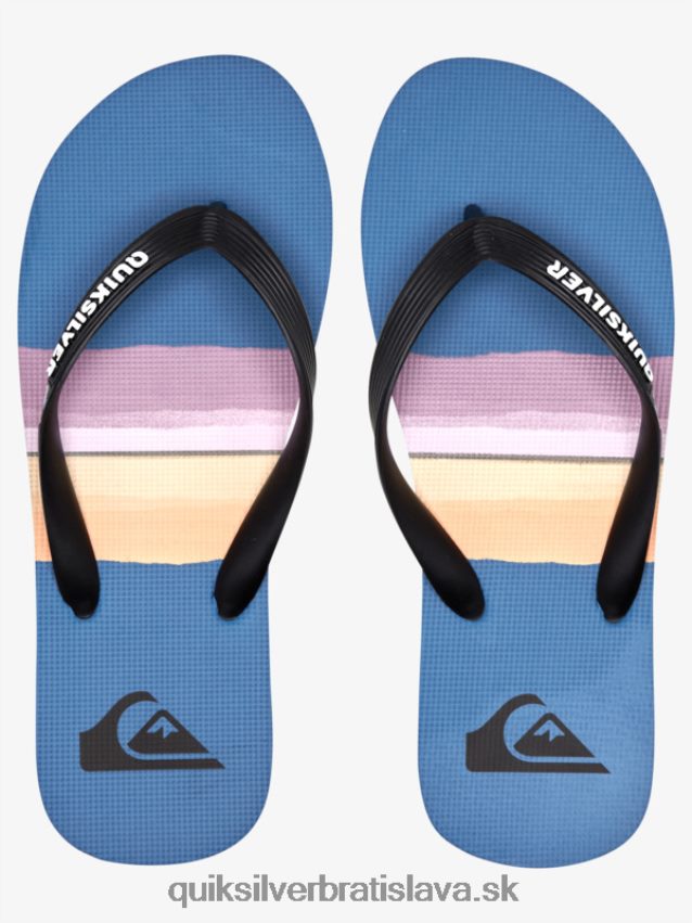 žabky s odtieňom živice molokai Quiksilver muži B80HXR1789 čierna/modrá/sivá