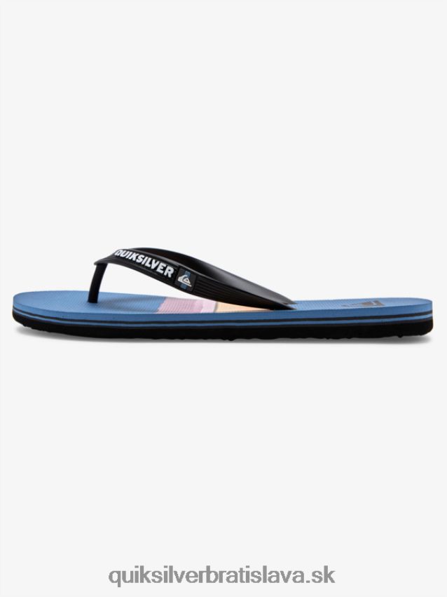 žabky s odtieňom živice molokai Quiksilver muži B80HXR1789 čierna/modrá/sivá