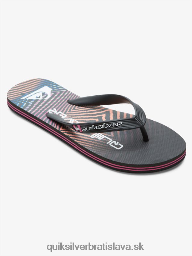 žabky so slovným blokom molokai Quiksilver muži B80HXR1137 čierna/ružová