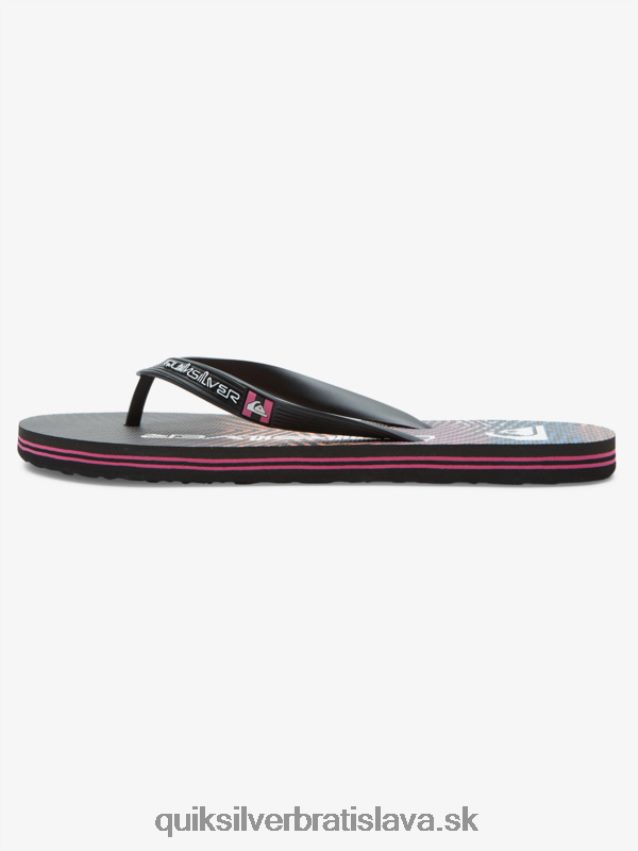žabky so slovným blokom molokai Quiksilver muži B80HXR1137 čierna/ružová
