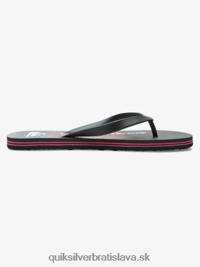 žabky so slovným blokom molokai Quiksilver muži B80HXR1137 čierna/ružová
