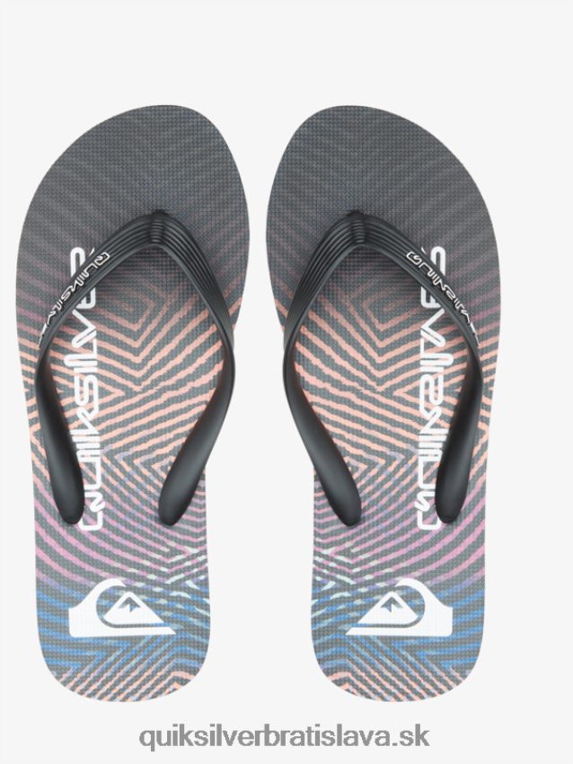 žabky so slovným blokom molokai Quiksilver muži B80HXR1137 čierna/ružová