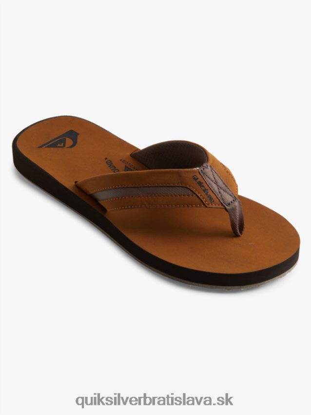 carver squish luxusné sandále Quiksilver muži B80HXR1831 hnedá