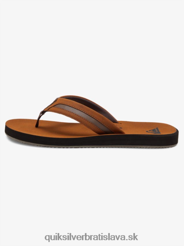 carver squish luxusné sandále Quiksilver muži B80HXR1831 hnedá